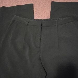 DKNY Slacks Size 14 Black Wide Leg Dress Pant